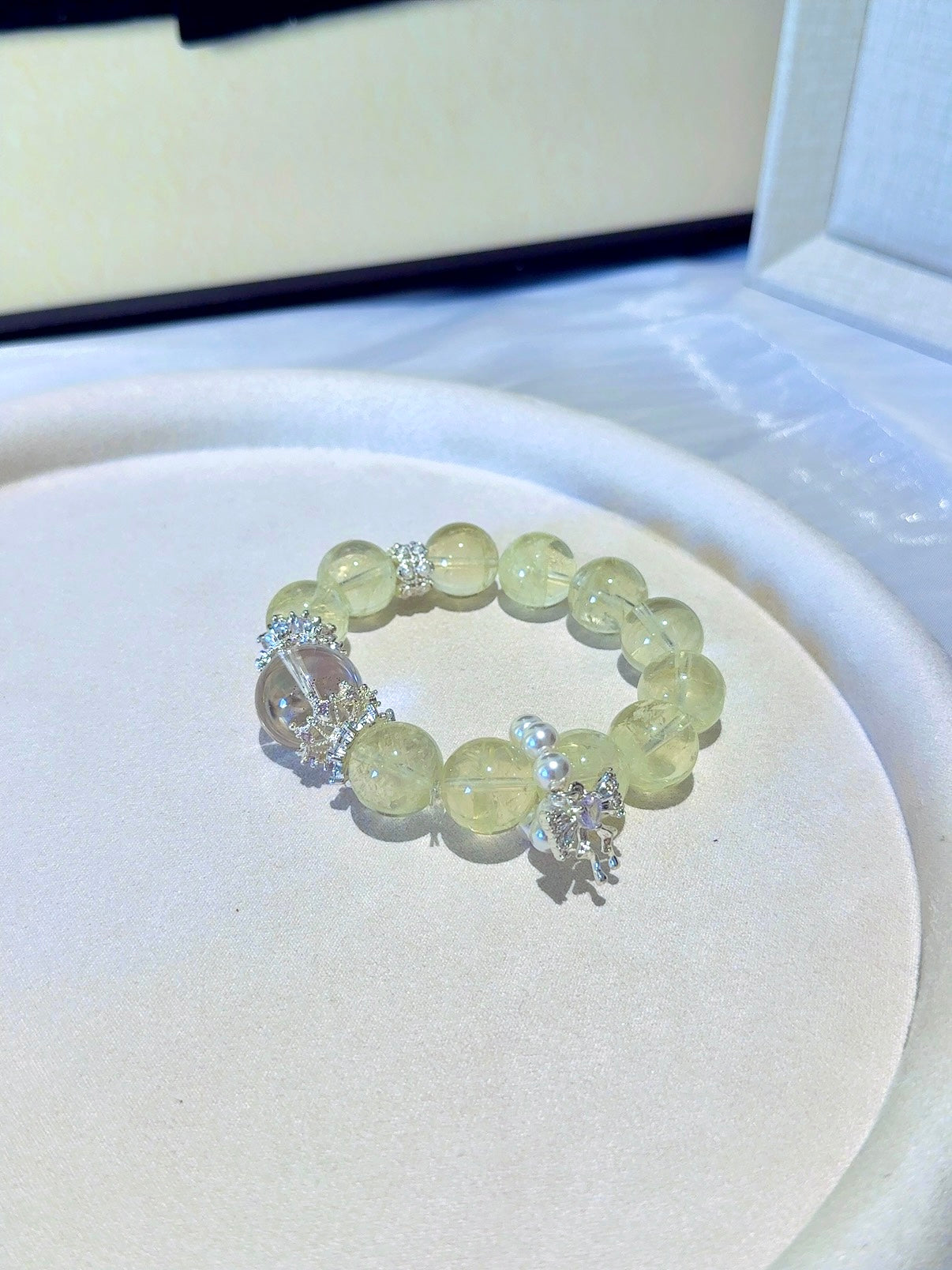 ▫️▪️ Citrine white crystal bracelet